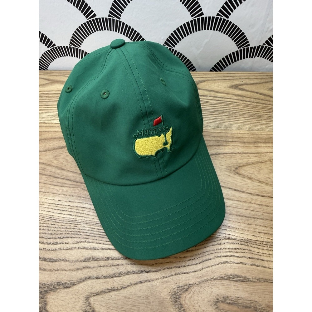 The Masters Augusta National Golf Hat Cap  Adjustable Green Yellow Logo Golfer
